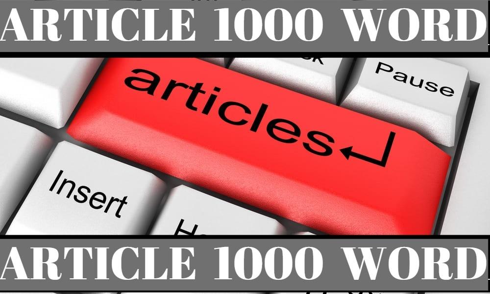 I will write an original 1000 word article on any top...