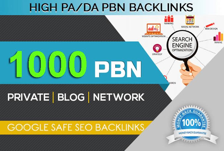 create 1000 high quality PBN Backlinks