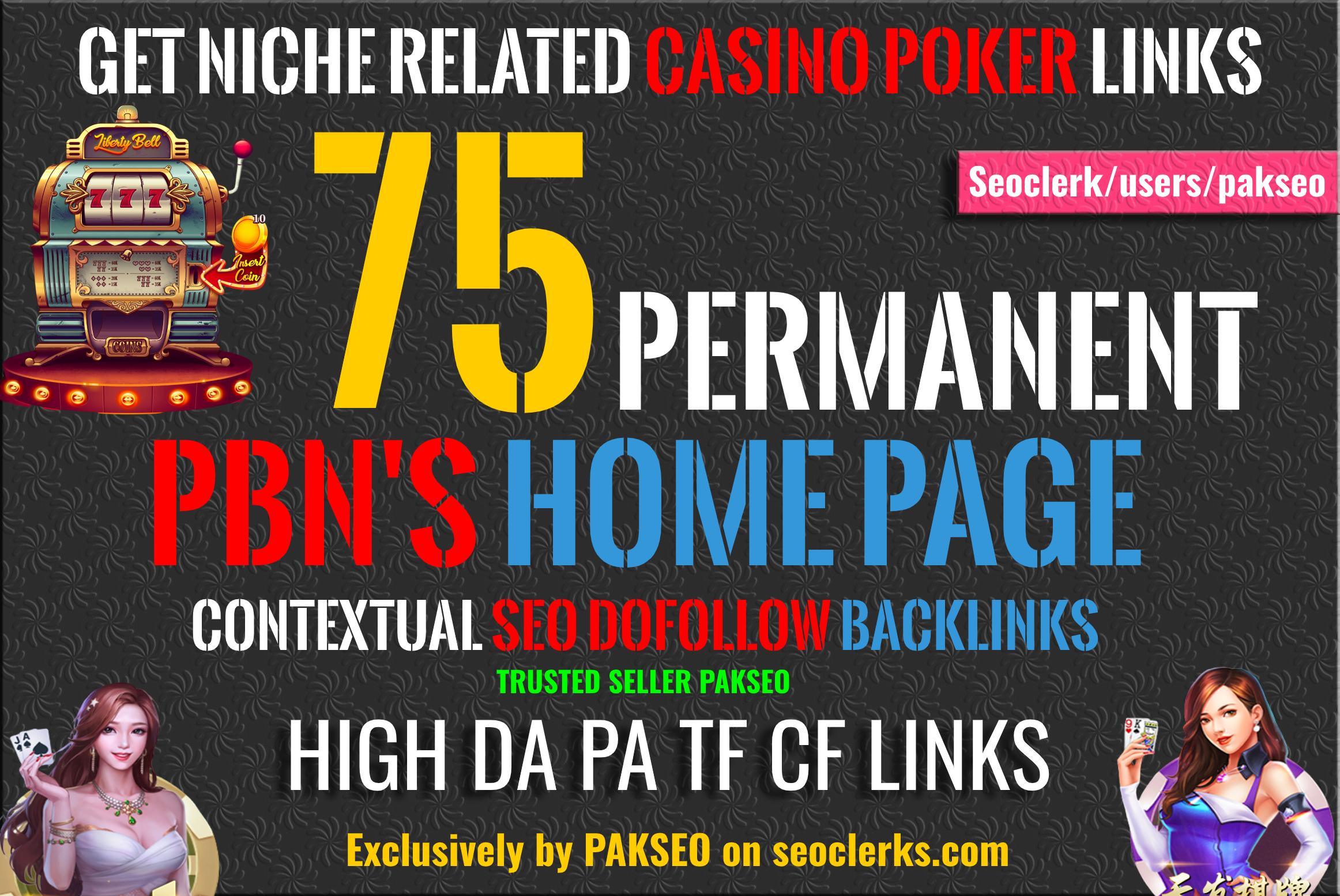 75 Poker casino Gambling Related High DA 50+ PBN Back...