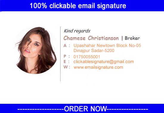 i will create professional html clickable email signa...