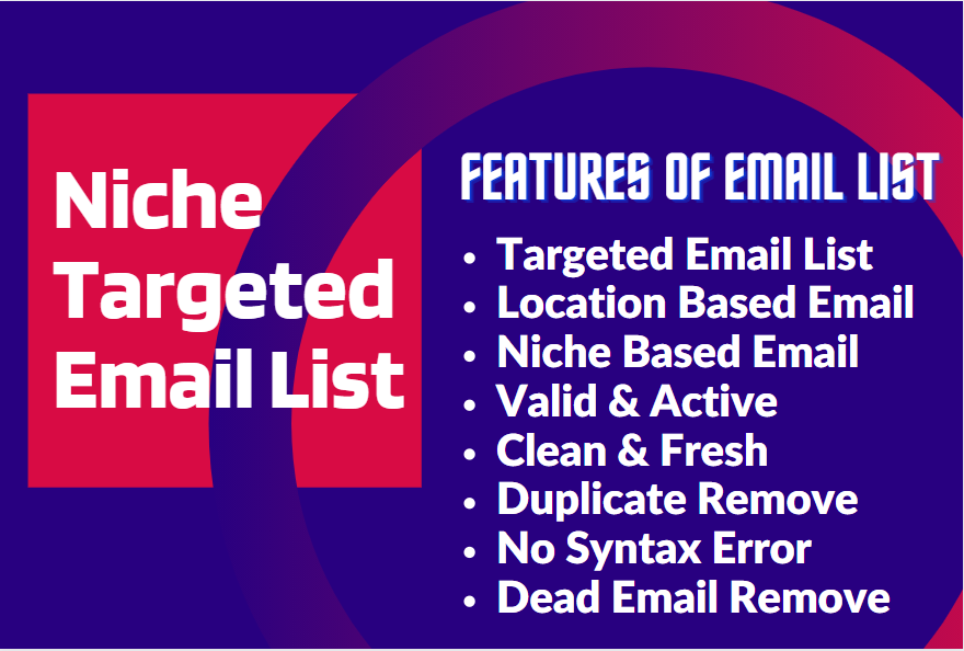 I will collect 5000 niche targeted bulk email list fo...