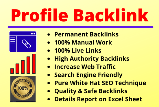80 Profile Backlinks High Authority Permanent Manual ...