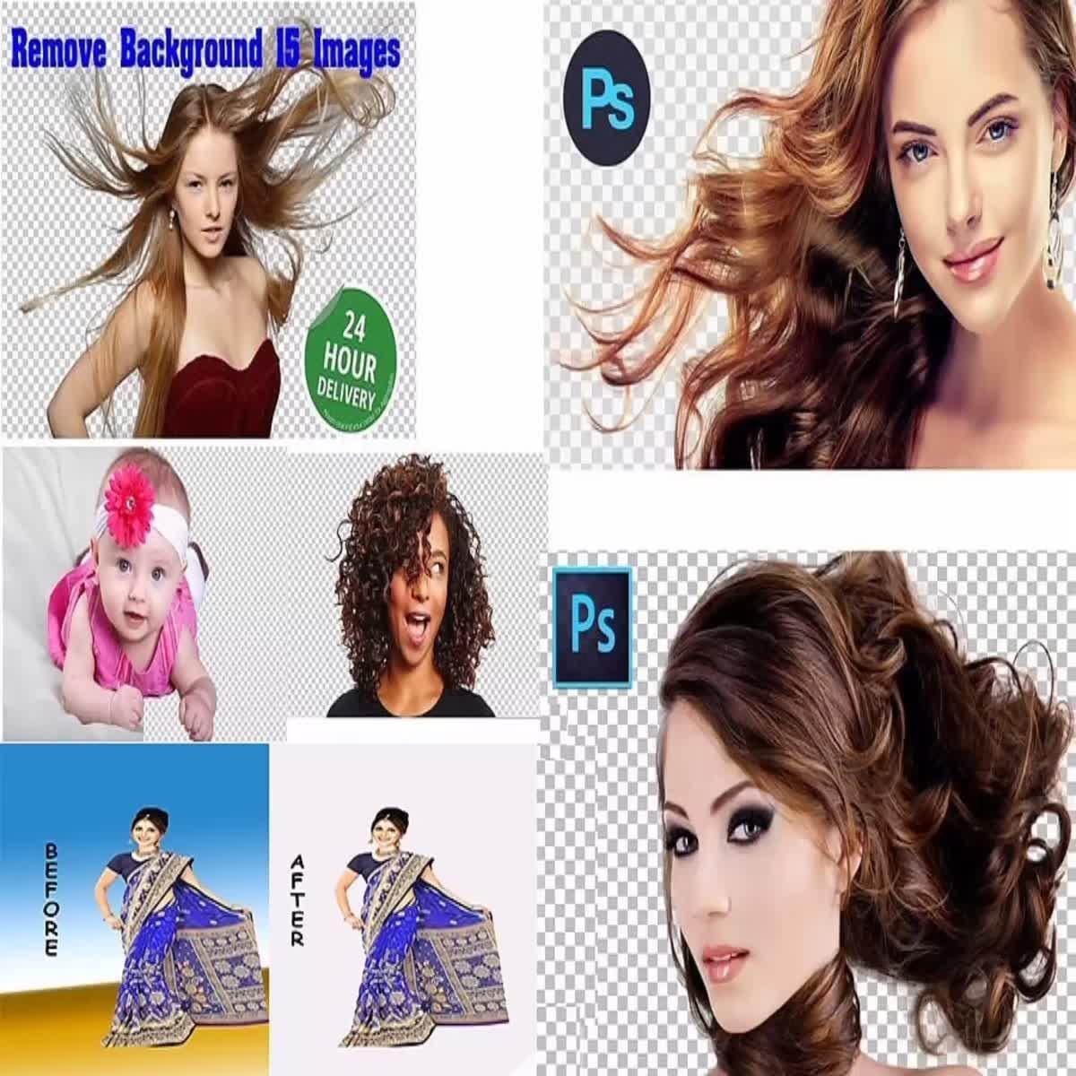 I will do photoshop edits, background remove, retou...