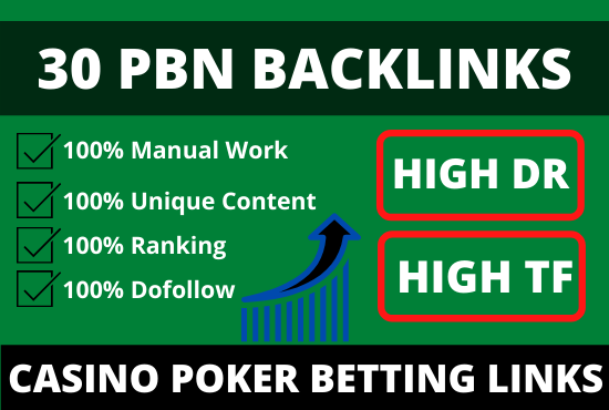 30 high DR pbn backlinks permanent homepage post from...