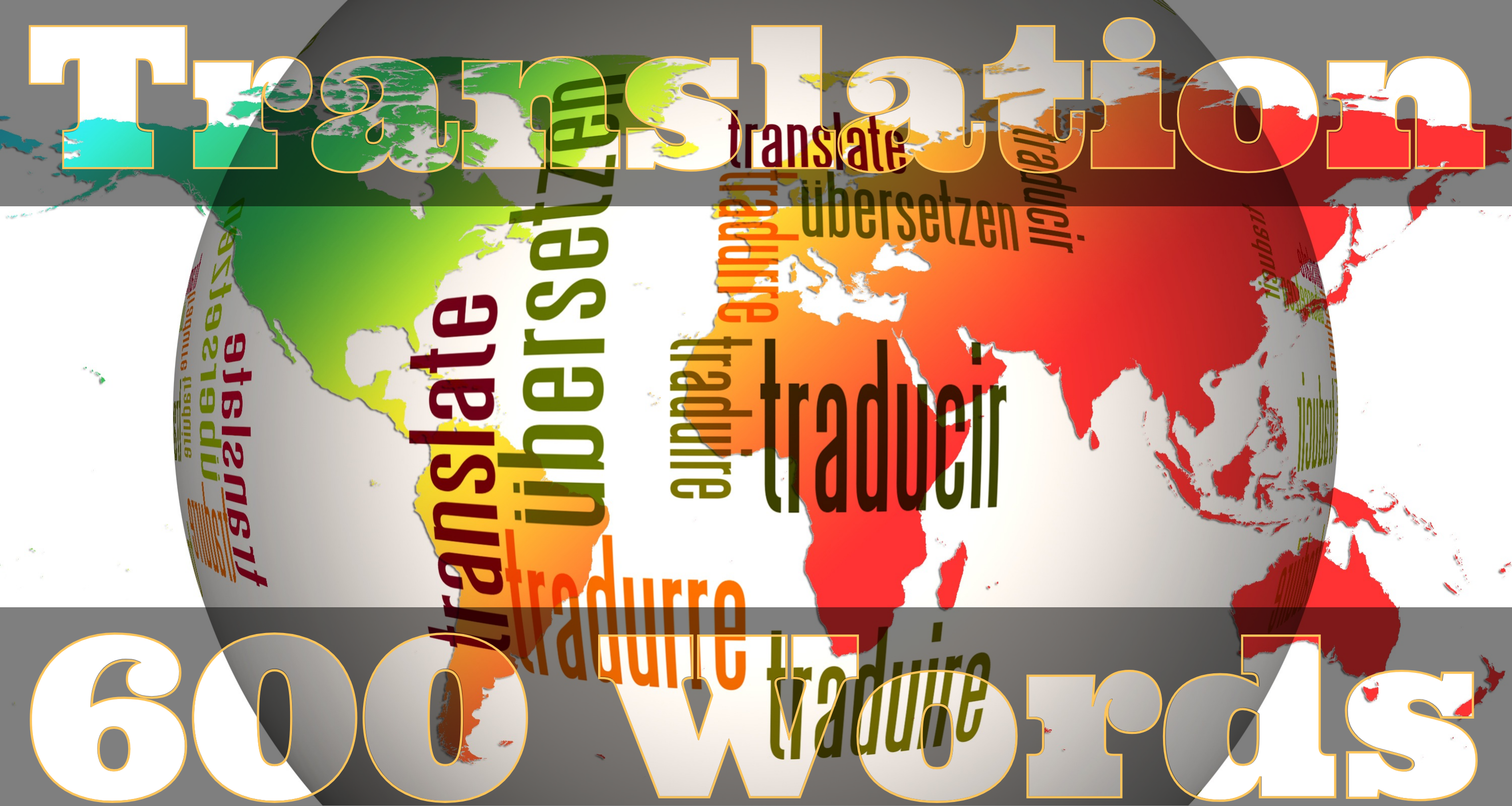 Translation 600 Words Between Worldwide Language to E...
