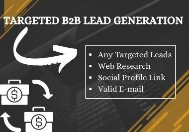 I will provide Targeted B2B Lead Generation and Linke...