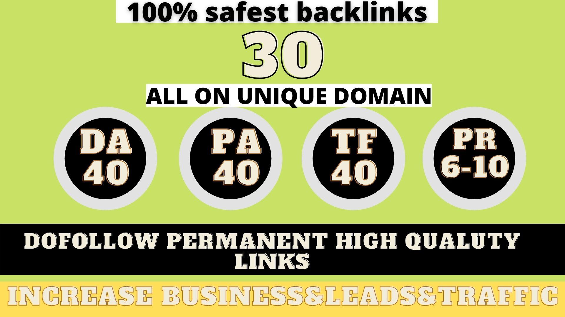 build 30+ Permanent Web2.0 Backlink with High DA/PA/T...