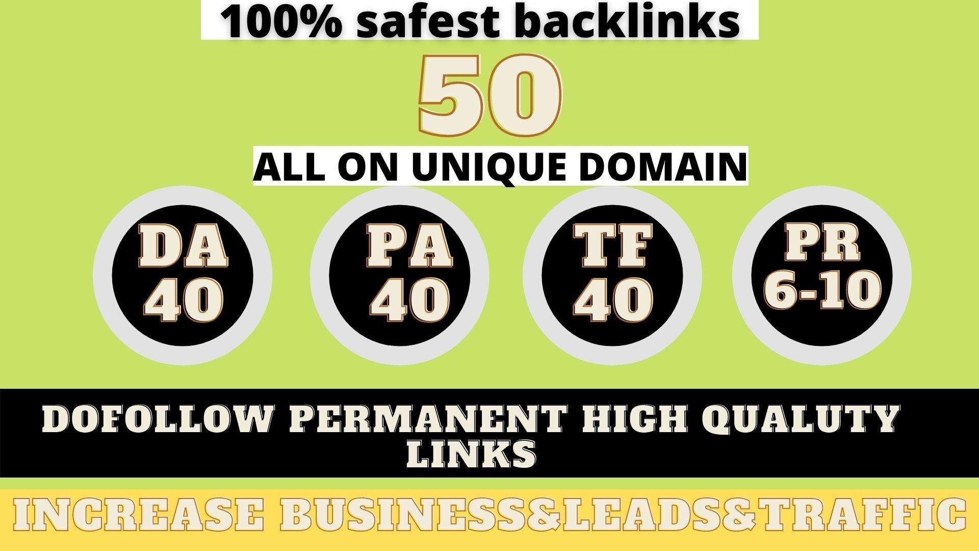 build 50+ Permanent Web2.0 Backlink with High DA/PA/T...