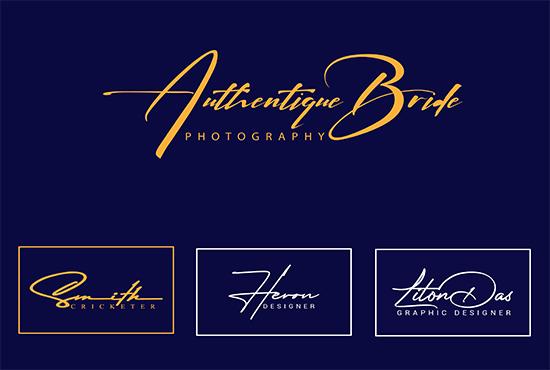 I create handwritten, signature logo for you