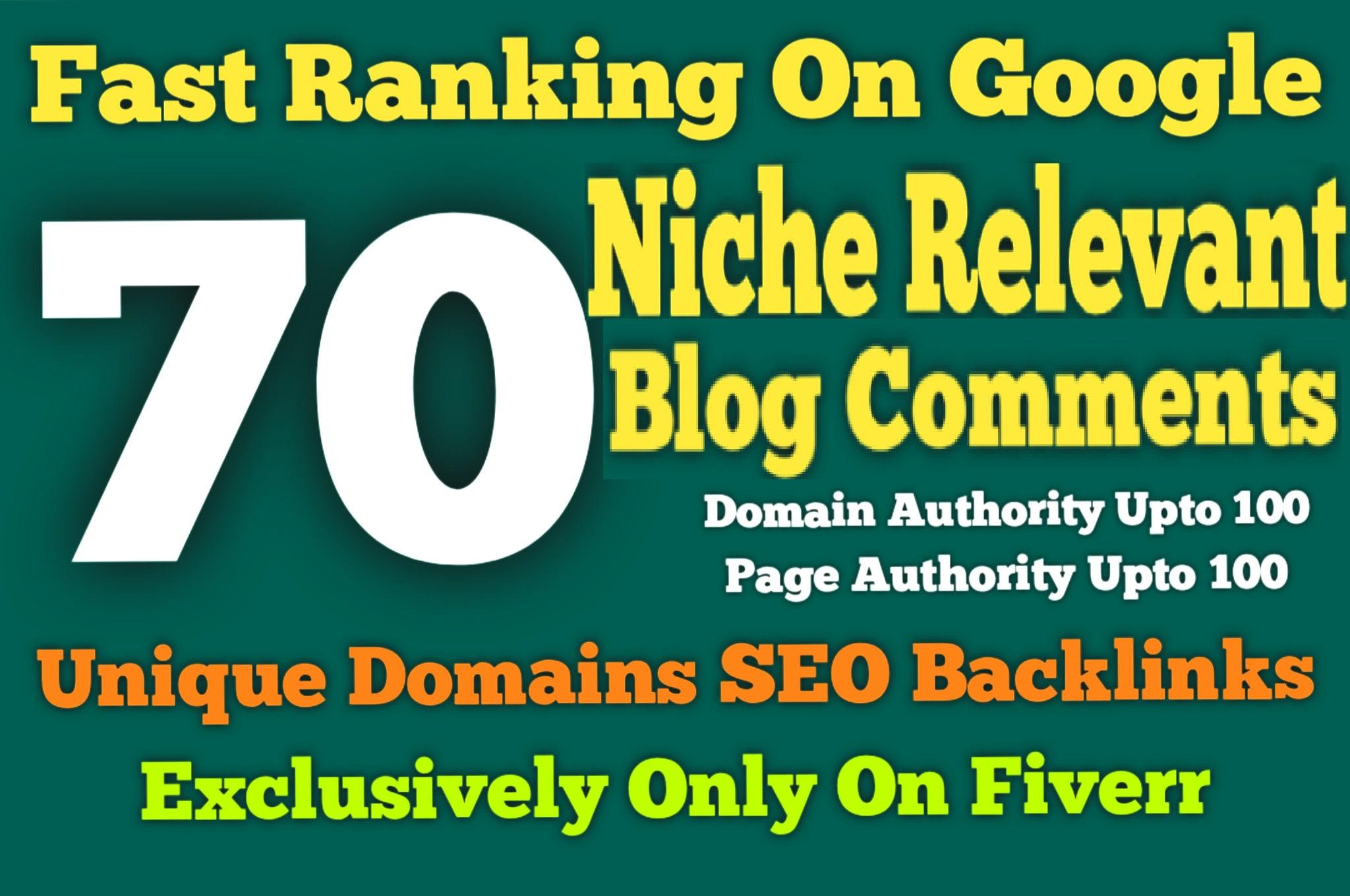 I will create 70 manual niche relevant blog comment b...