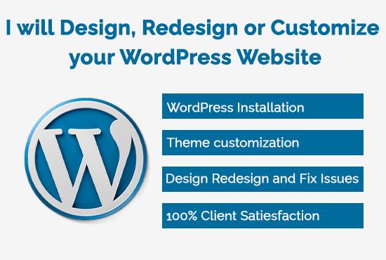 I Will Design, Redesign or Customize Your WordPress ...