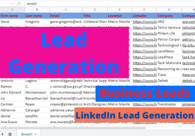 I will do B2B Lead Generation from LinkedIn and web r...