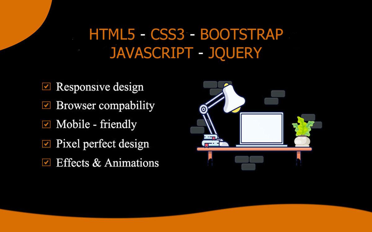 I will create HTML website or convert PSD to HTML5 us...