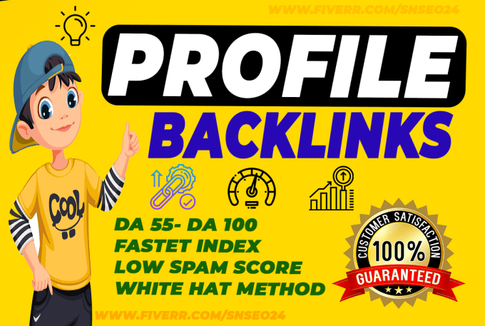 do 70 high authority SEO profile backlinks