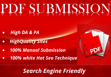 Manually 20 Pdf Submission service for backlinks or t...