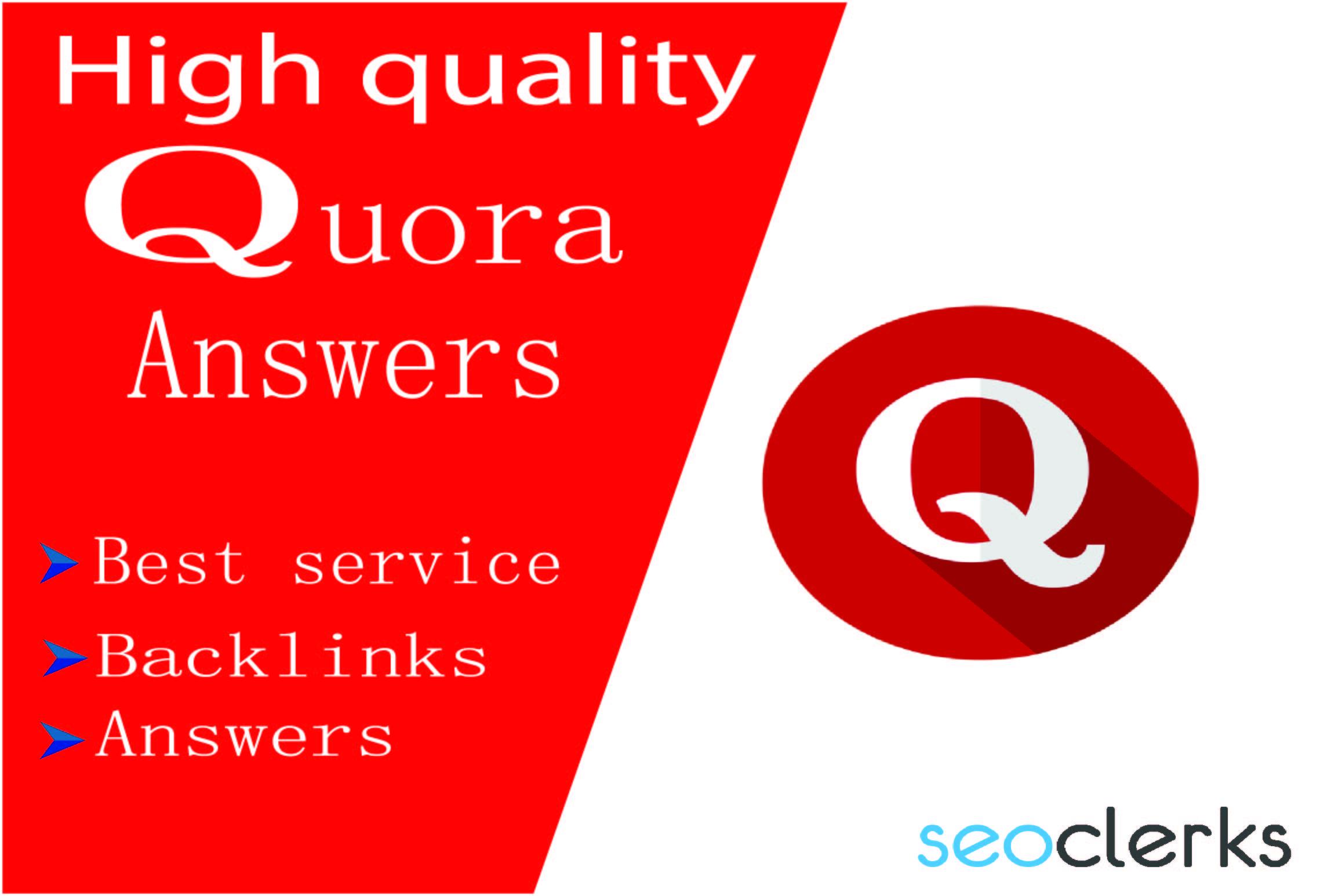Promote your website by 20+ HQ Quora answers.