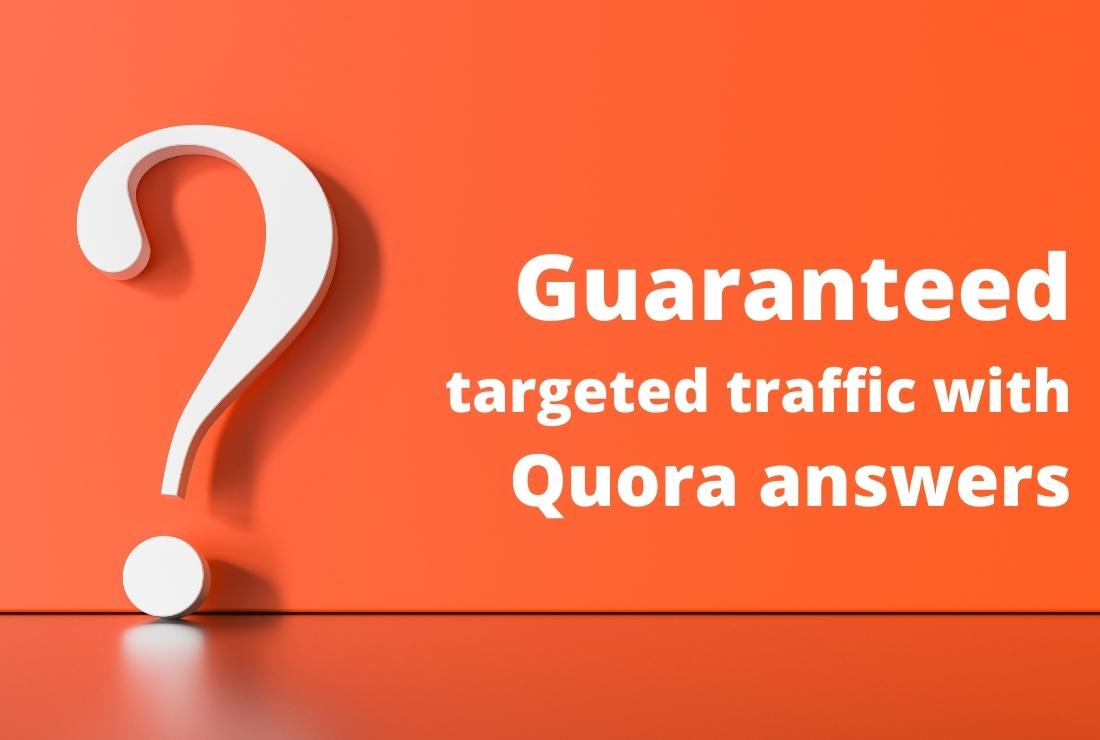 Create Niche relevant 30 Quora Answers with real webs...