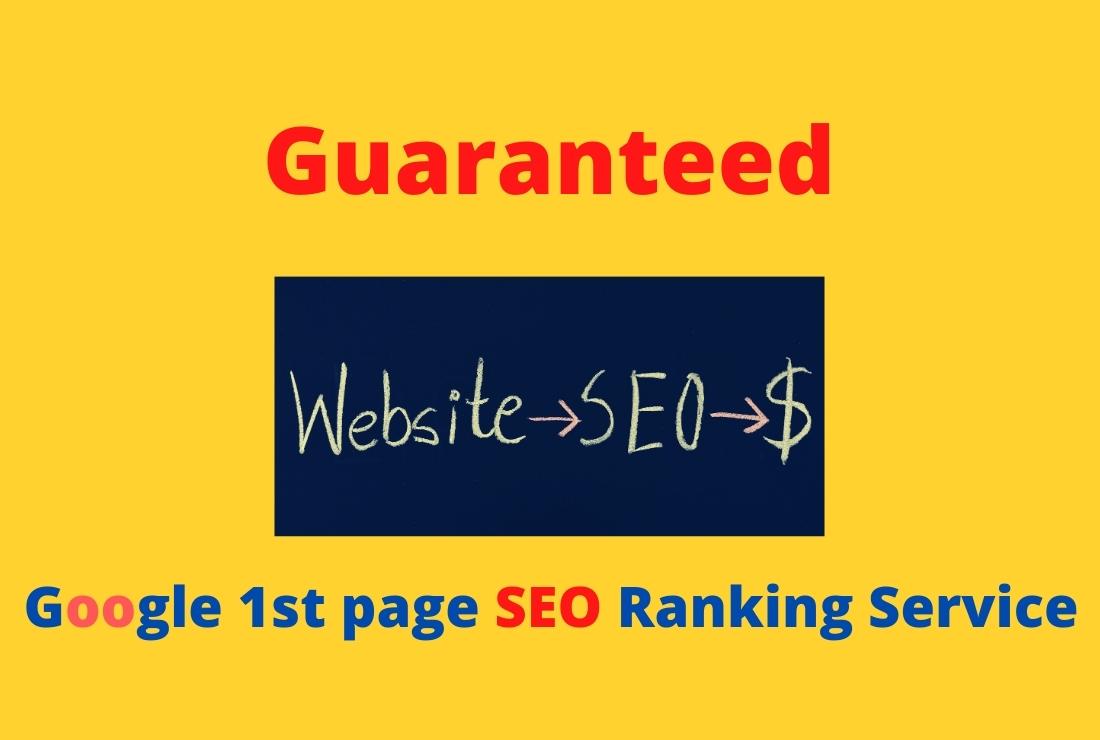Guaranteed google 1st page SEO ranking service with 4...