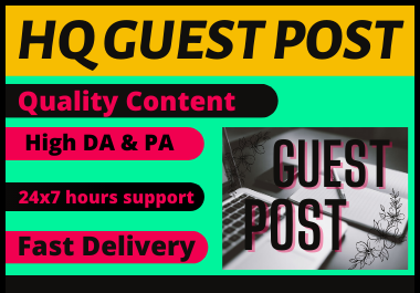 10 High Authority Guest Post Unique Content permanent...