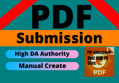 20 PDF Submission High Authority Manually Low spam sc...
