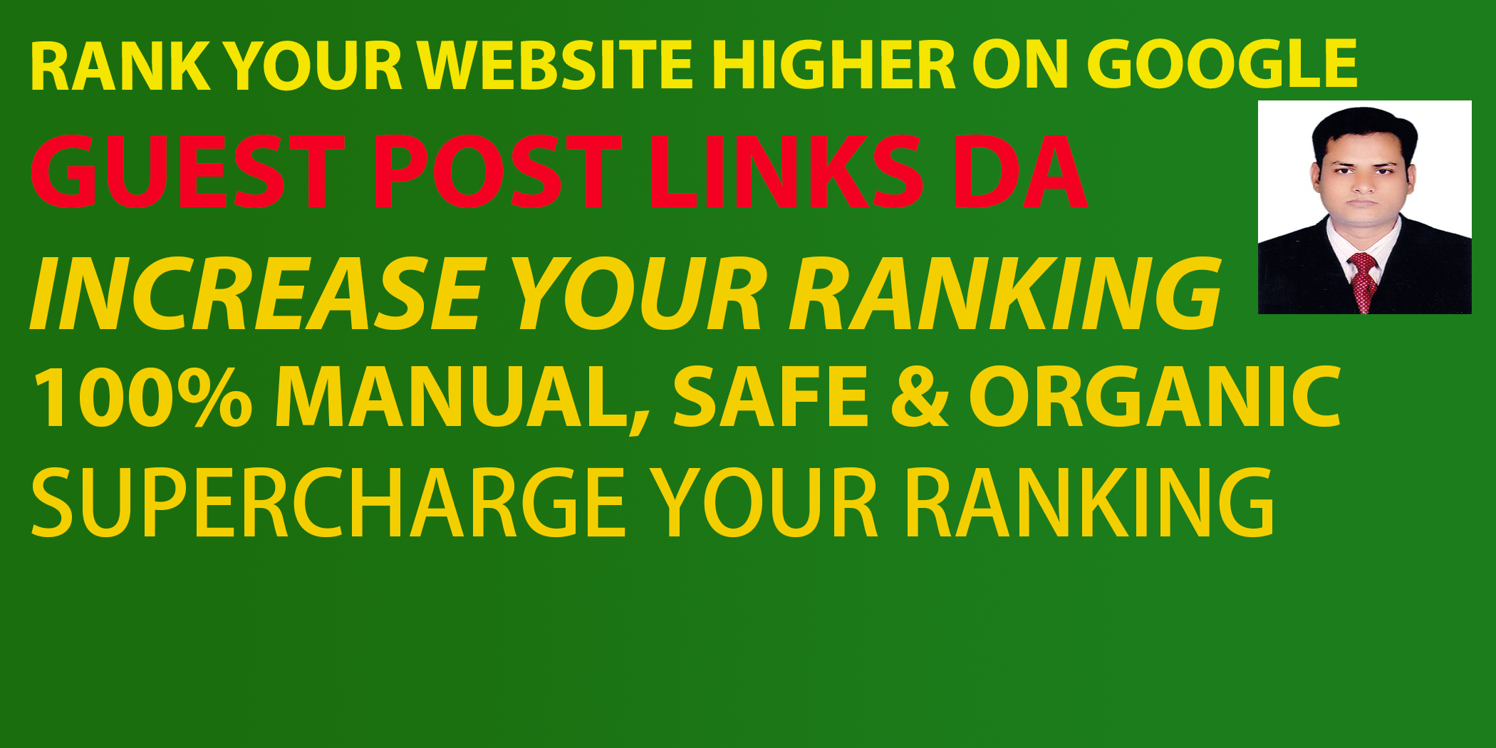 I will write & publish guest post to rank your we...