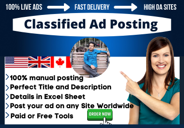 I will submit 40 high PR sites USA classified ad post...
