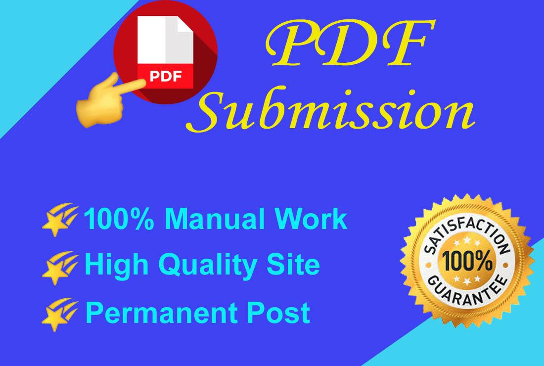 I will do pdf submission to the top 30 pdf sharing si...