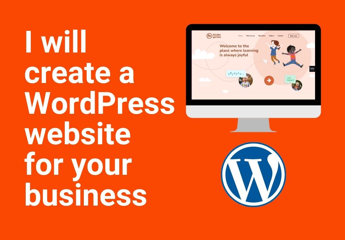 I will create a WordPress website for your business