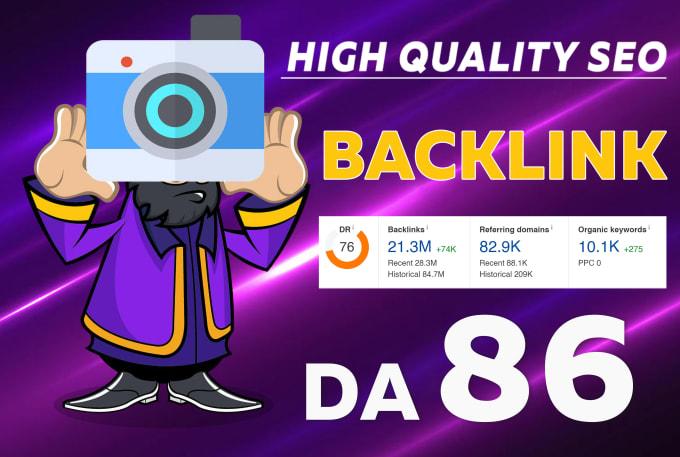 high quality SEO do follow backlink from da 86 websit...