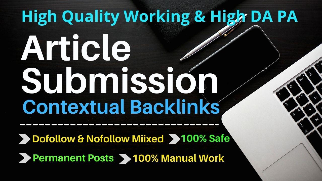 I will provide 500 plus unique article submission wit...