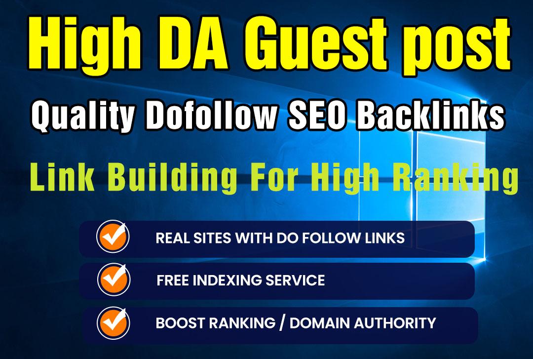I will create high quality dofollow SEO backlinks lin...