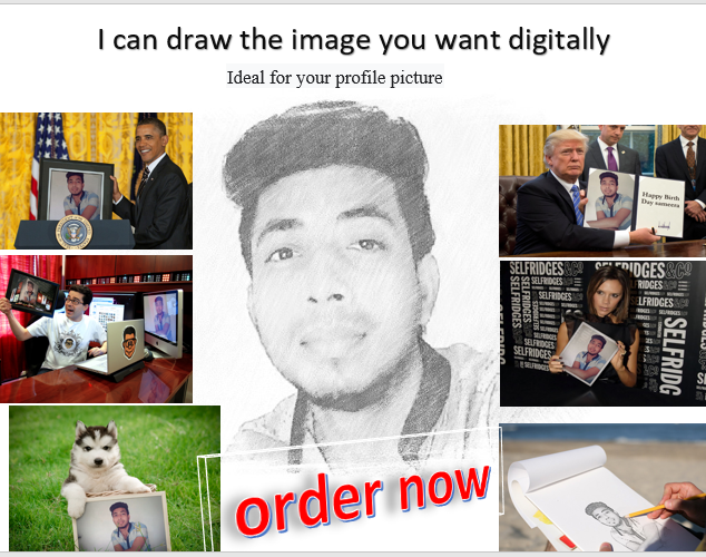 I will create a sketch image for your profile picture...