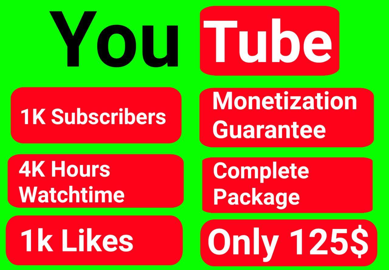 I will do complete youtube monetization requirements