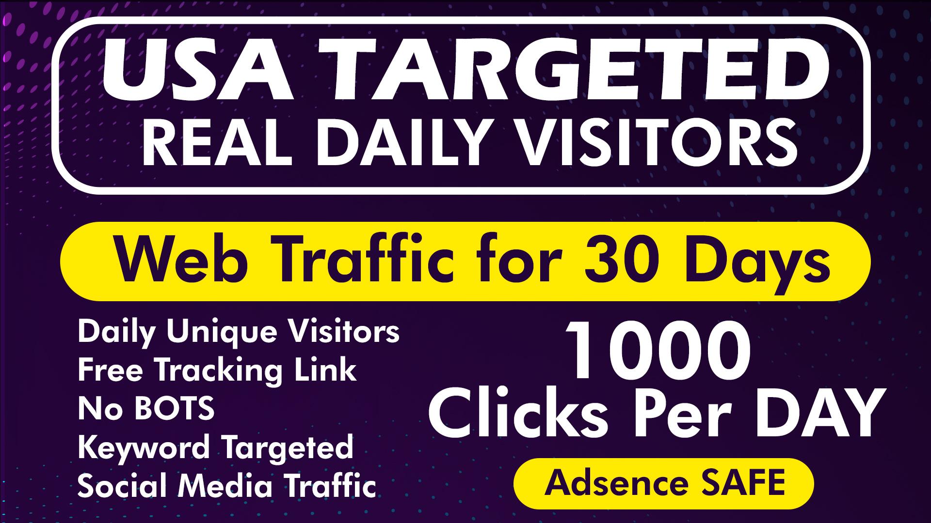 Drive USA Targeted Real Human Daily Visitors NO BOTS ...