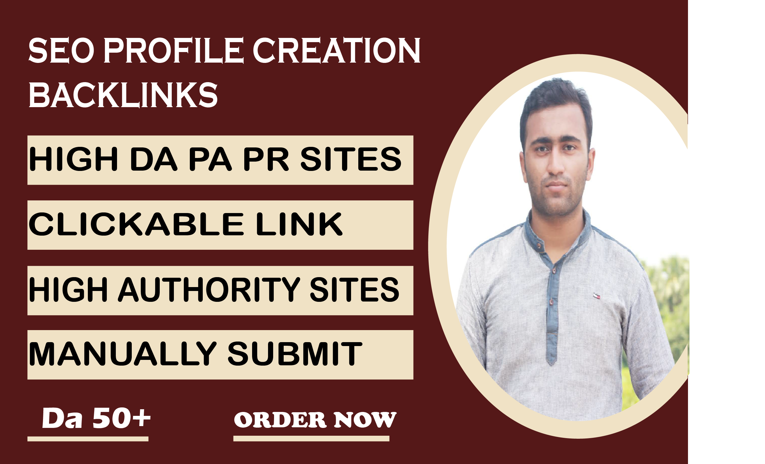 I will do creat high quality profile backlinks for ma...