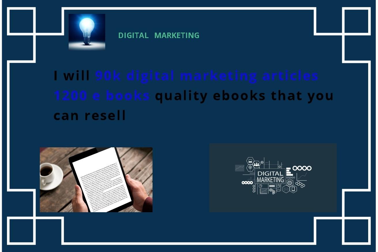 I send you 1200 ebooks and 90k articles on marketing ...