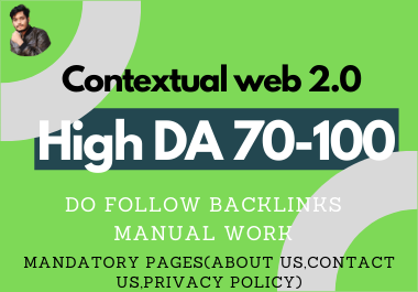 I will do 20 dofollow high authority Web 2.0 contextu...