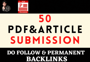 Manually create High DA PA 50 PDF or Article submissi...