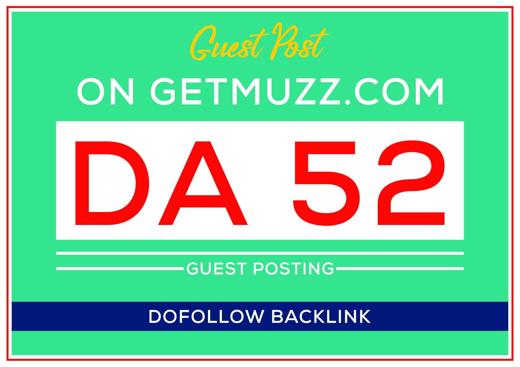 I will Publish Guest Post on my DA 50+ site wit dofol...