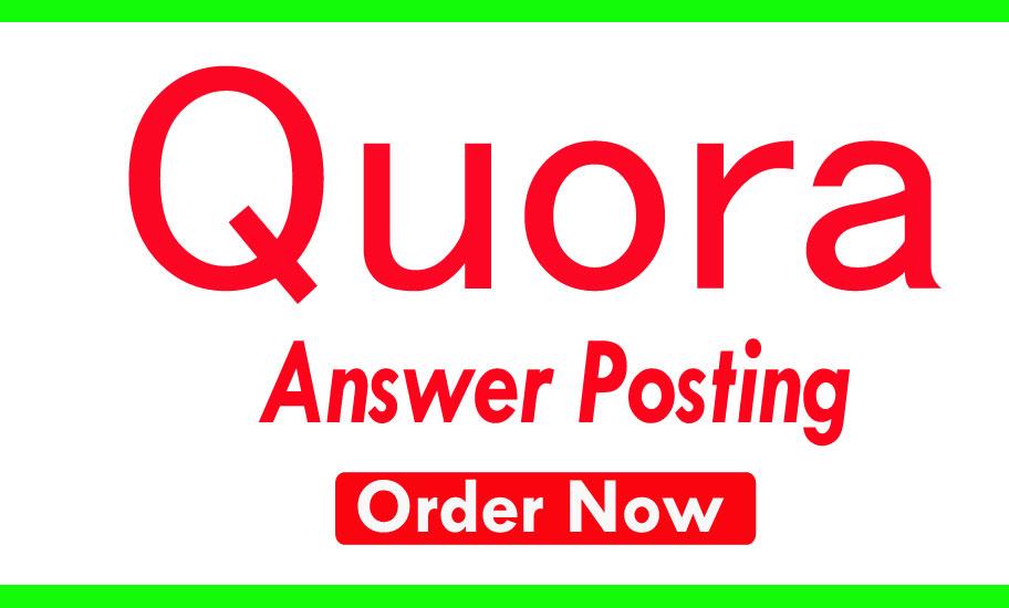 promote your website with 10 highly Quora answer with...