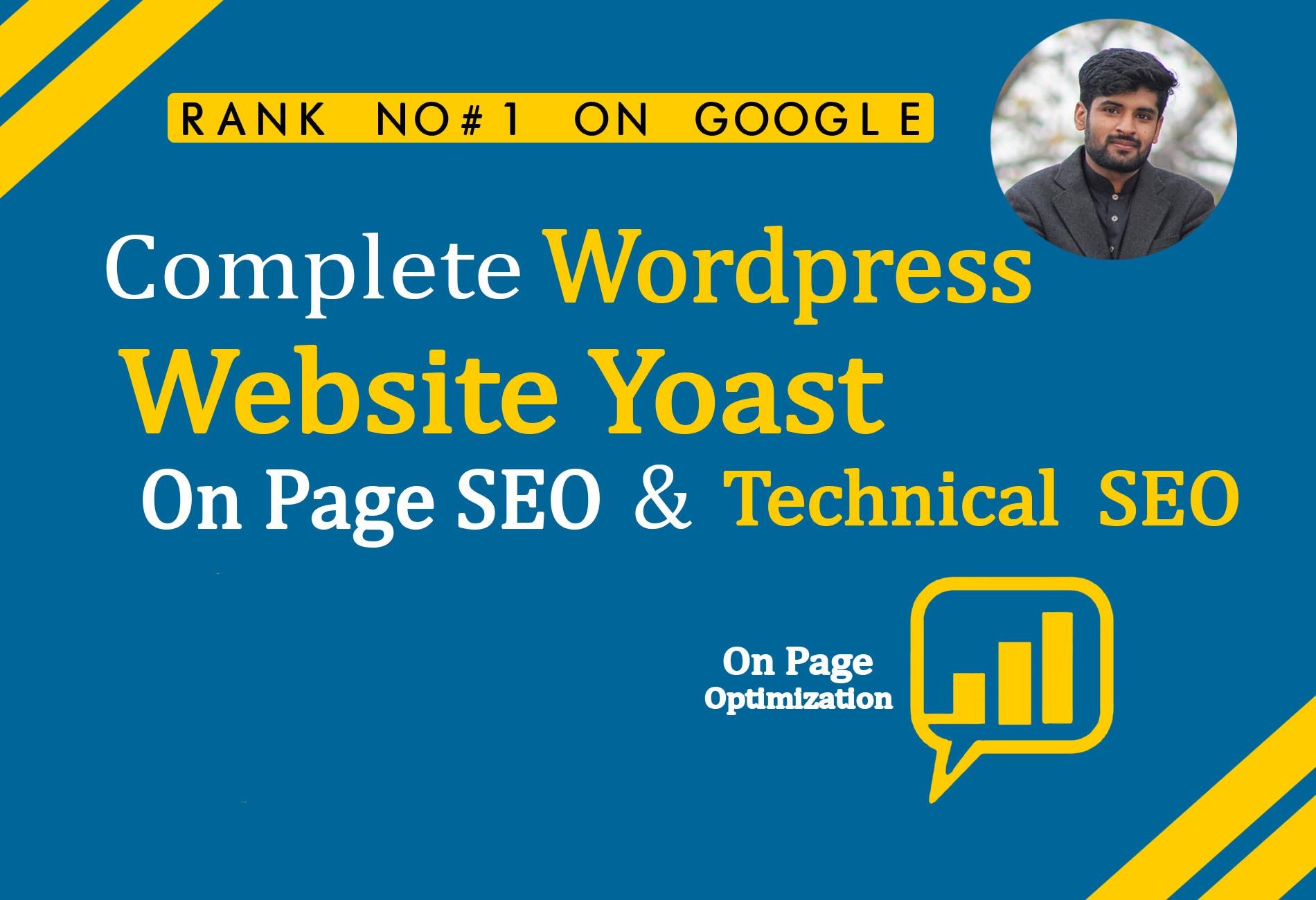 I will do Complete WordPress Website On Page SEO and ...