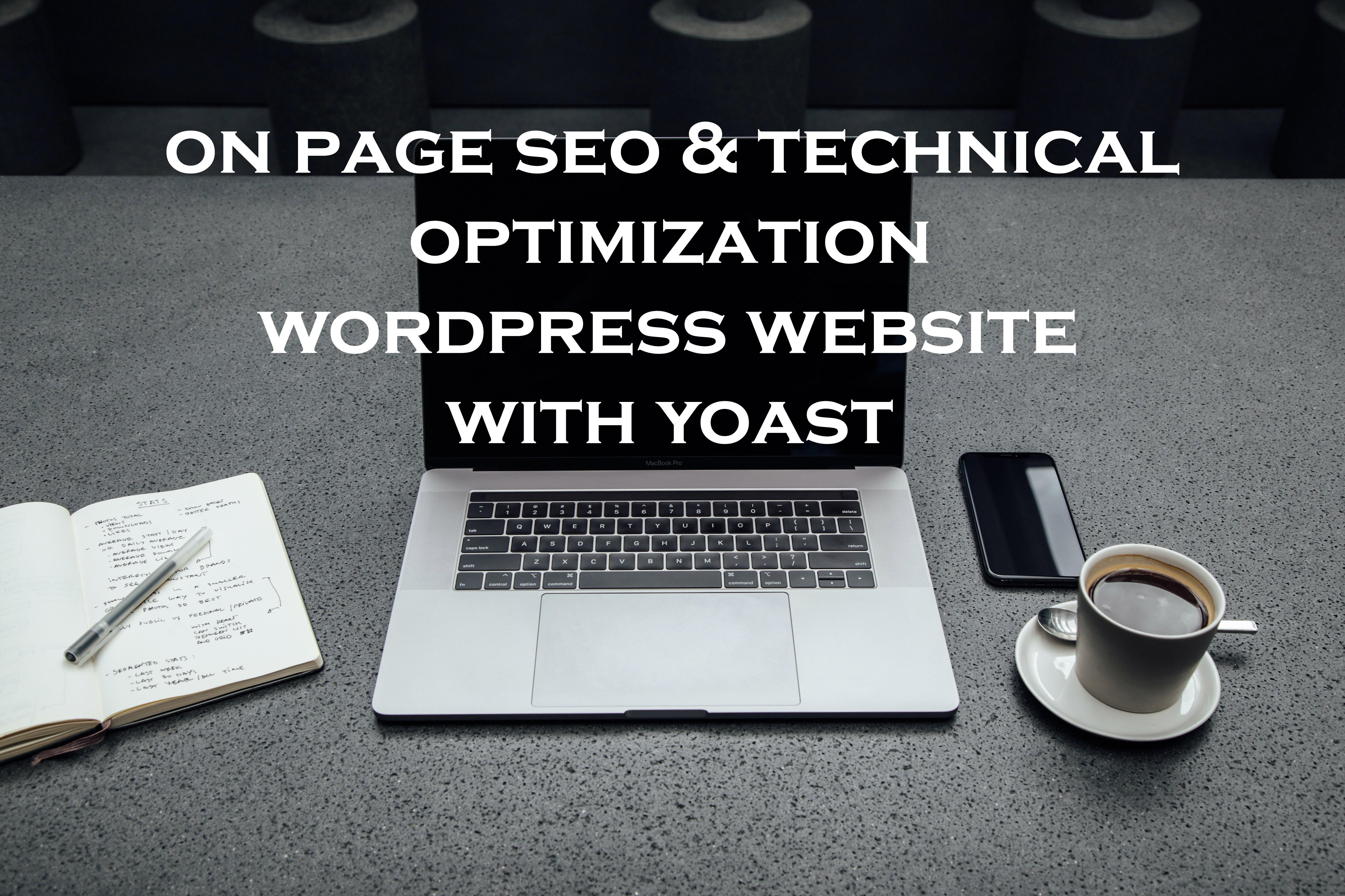 On page SEO, technical optimization of wordpress web...