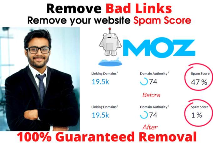 I will disavow bad backlinks and remove moz spam scor...