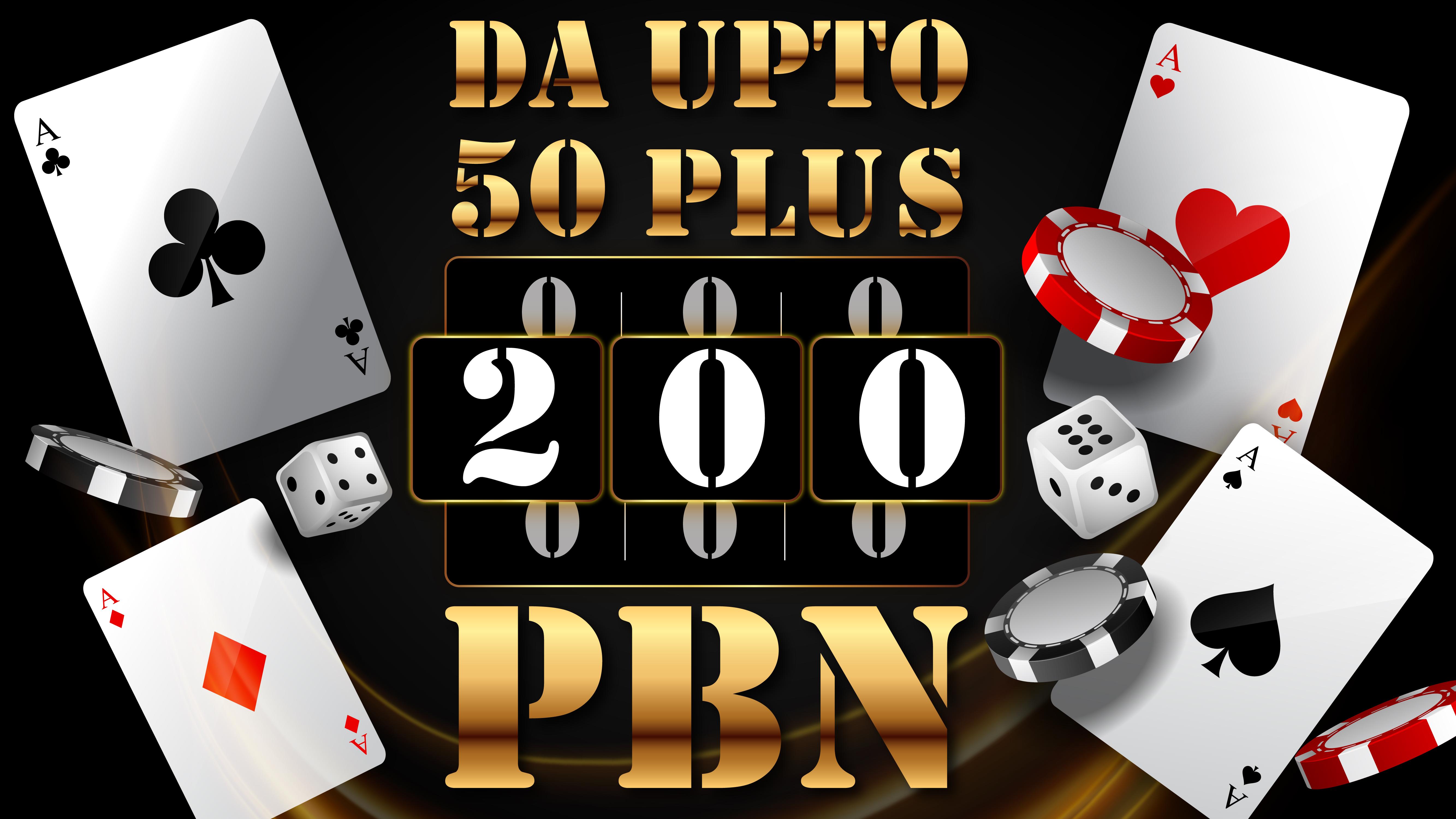 200 PBN DA UPTO 50+Homepage DoFollow Links for Casino...