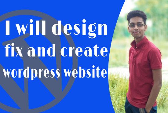 design, fix and create a wordpress website