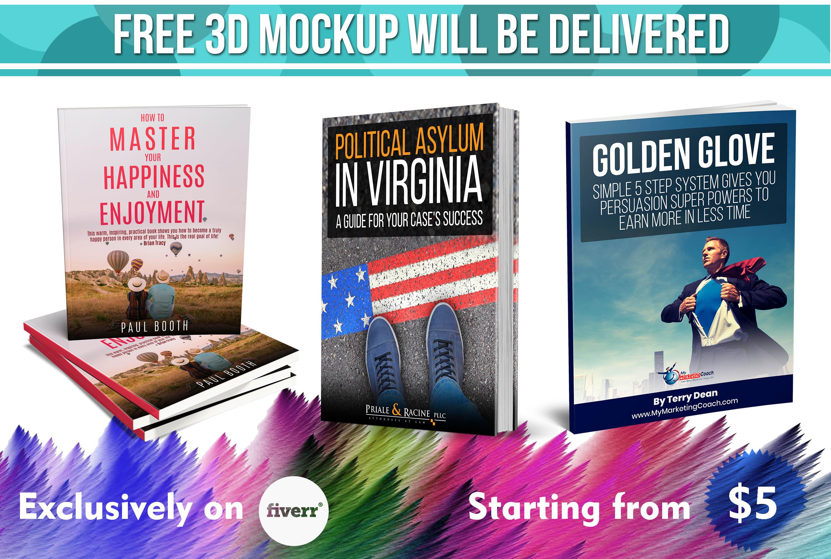 I will create a selling 2d ebook cover with the 3d ve...