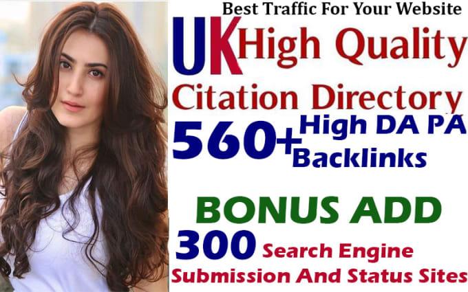 I will do 560 high authority UK directory submission ...