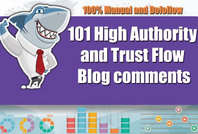 I will do 101 high quality dofollow blog comments bac...