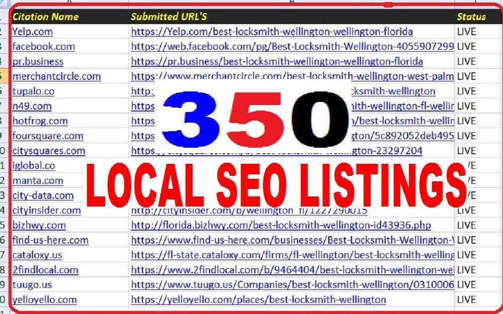 I will do top 350 local seo citations manually