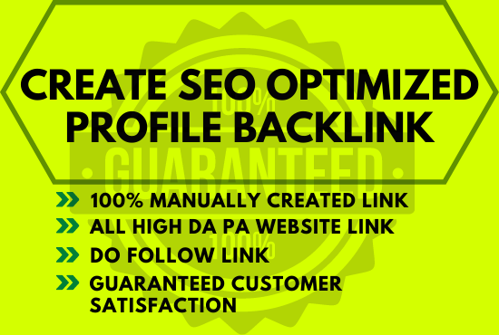 Create 70 High Quality DA, PA SEO Profile Backlinks M...